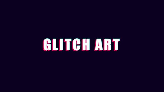 Glitch text animation: dynamic digital distortion and cyberpunk motion effect 4k glitch digital distortion