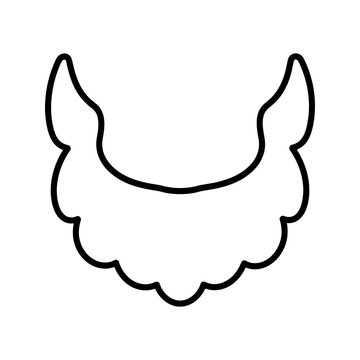 Fluffy leprechaun beard icon for st patricks day costume dress up kit.