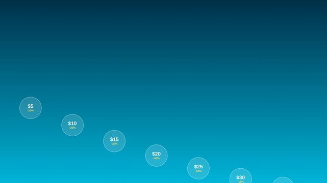 Dynamic motion of glowing blue orbs in a futuristic digital environment for technology and science themed video.