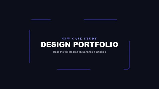 New case study portfolio motion for creative agency showcase and branding presentation animation 4k