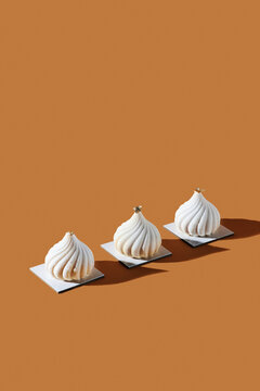Vanilla mousse dessert.