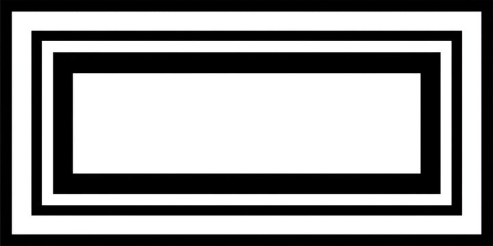 Concentric black rectangles on white background, abstract geometric design