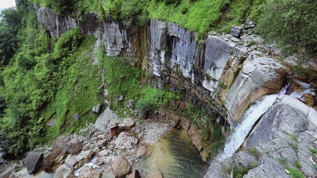 Okatse waterfall in the beautiful Okatse Canyon in Georgia