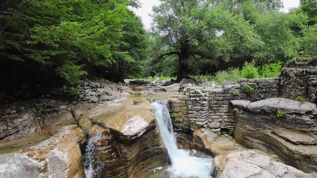 Beautiful scenery of Okatse Canyon in Georgia