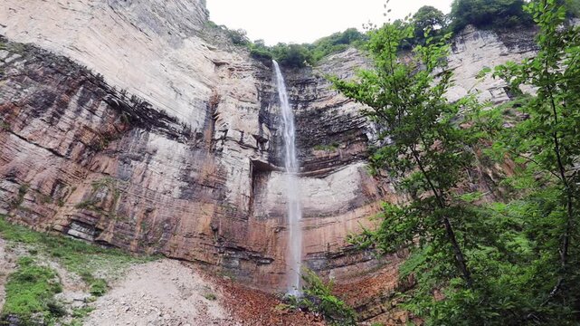 Okatse waterfall in the beautiful Okatse Canyon in Georgia