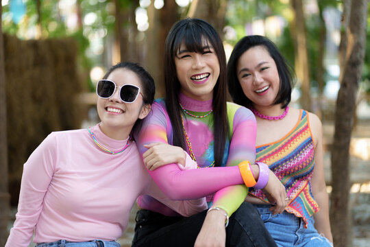 happy LGBT community parade enjoy fun at festival