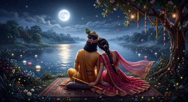 The Divine Love of Lord Shri Krishna & Goddess Radha 