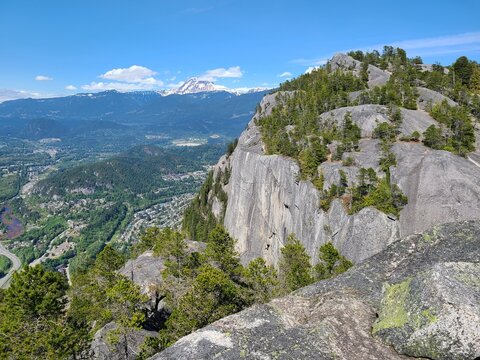 Squamish - Stawamus Chief Mountain and Shannon Falls, Stawamus Chief Provincial Park.
British Columbia, Canada.
