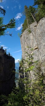 Squamish - Stawamus Chief Mountain and Shannon Falls, Stawamus Chief Provincial Park.
British Columbia, Canada.