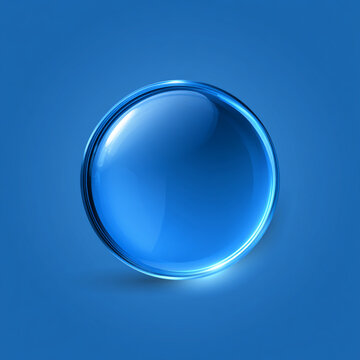 Glossy blue glass square buttons