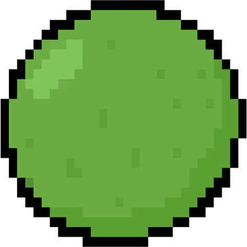 Vintage 8 bit style green lime pixel art icon for cute kawaii healthy food design svg icon