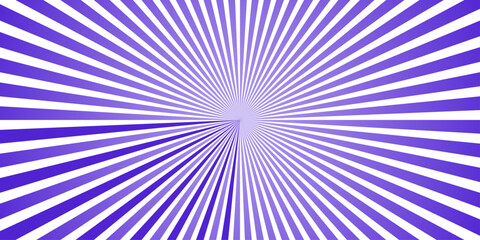 Obraz premium Abstract violet blue sunburst rays background. Radial sun ray stripes from center. Modern vector design for banner, poster, wallpaper and backdrop.