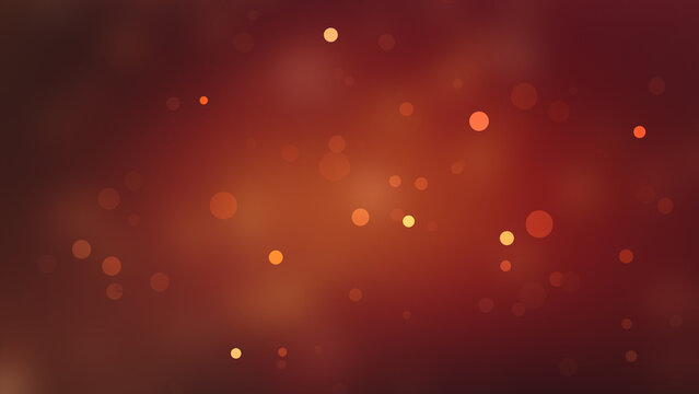 golden bokeh lights on warm red blurred background with copy space for objects or text, empty festive backdrop for holiday season celebration such as christmas and new years eve
