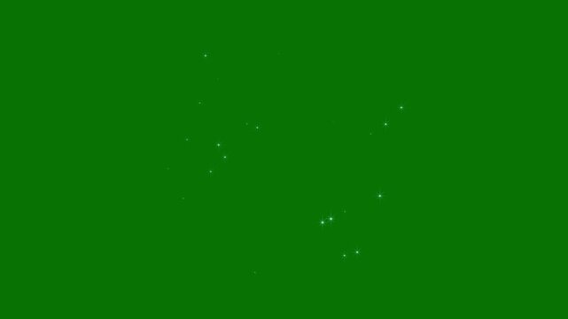 magic glow shimmer effect, glowing particle burst,luxury white sparkles stars with bokeh light effects blinking starlight particles..fairy dust glitter trail burst on green screen,4k animation
