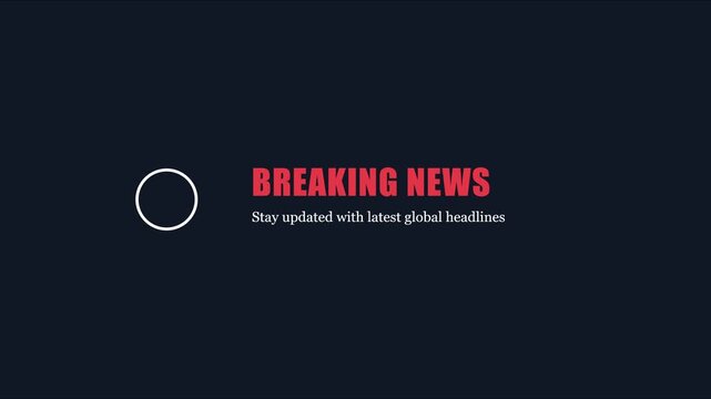 Breaking news broadcast with animated globe for global headlines and media reporting animation 4k journalism