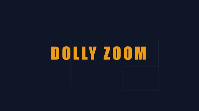 Dolly zoom cinematic camera technique tutorial and motion animation 4k background, for production vertigo effect
