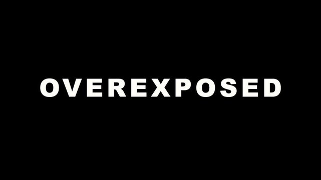 Overexposed text animation with color shifting effect on 4k black background, for modern motion, and title sequences