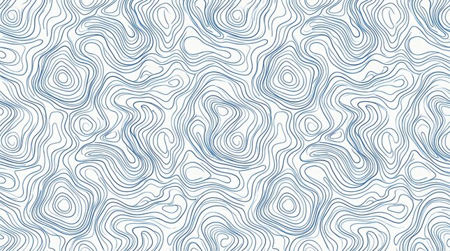 Topographic Contour Line Seamless Pattern Collection Featuring Fluid Blue Organic Waves abstract blue topographic line seamless pattern collectionorganic wavy lines contours fluid shapes white