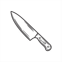 Obraz premium Stainless Steel Knife Isolated on White Background for Kitchen Cooking Food Preparation and Culinary Use
