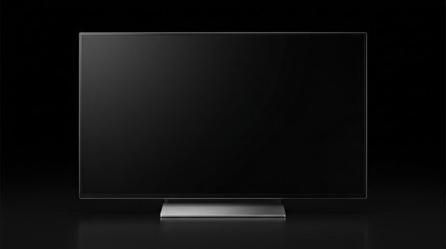 A sleek modern flat screen television with a silver stand.
