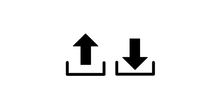upload and download icons animation. Arrow up and down symbol for upload and download animation. Arrow Up & Down Symbols.