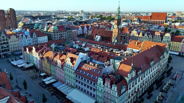The Market Square in Wroclaw, Lower Silesian Voivodeship, Poland