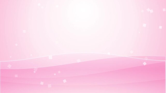 Soft Pink Wave Motion Background with Glowing Floating Squares