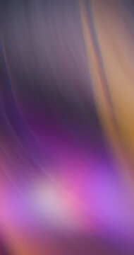 Blur illuminated glow. Purple color flare. Pink orange blue radiant texture optical rainbow neon flash on abstract art background.