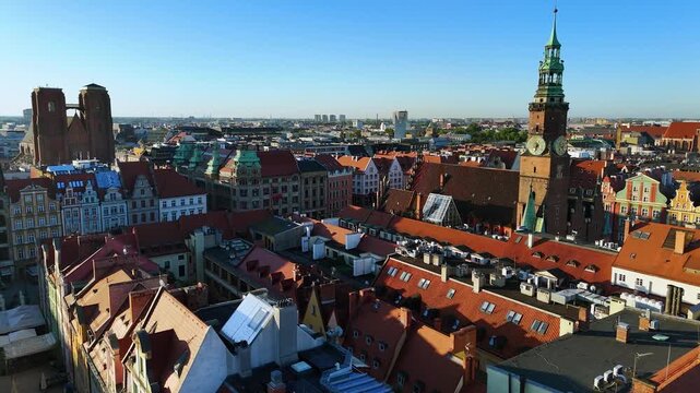 The Market Square in Wroclaw, Lower Silesian Voivodeship, Poland