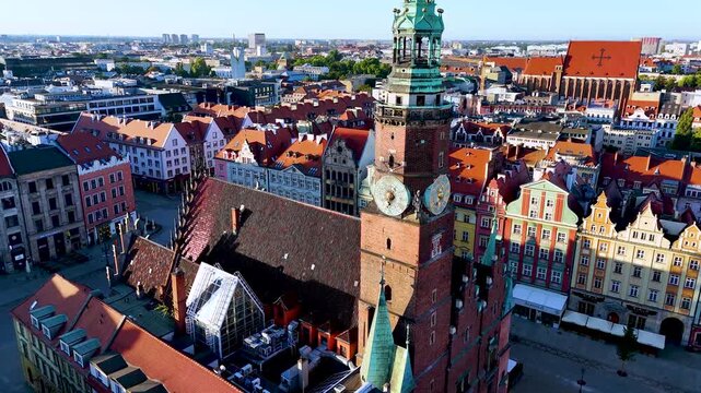 The Market Square in Wroclaw, Lower Silesian Voivodeship, Poland