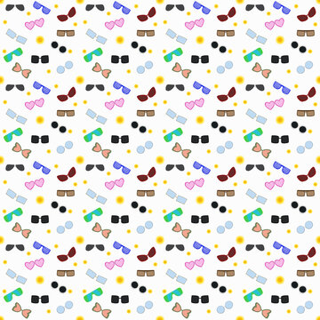 Sunglass and eyeglass seamless pattern