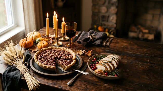 A warm and inviting thanksgiving scene celebrating gratitude with family friends delicious food and cherished traditions creating lasting memories together in autumn's embrace