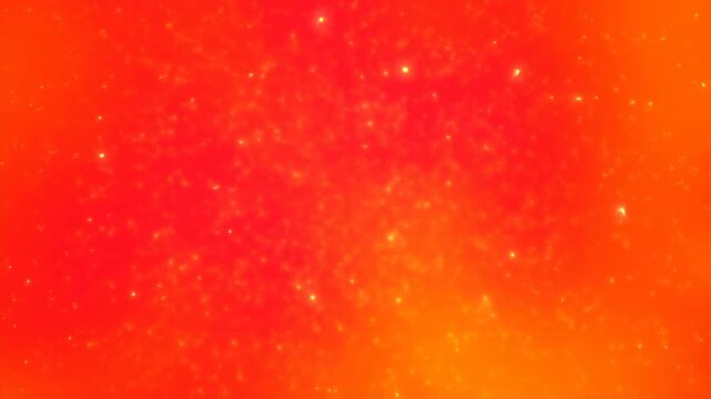Warm orange red abstract glow with sparkling flecks and soft shimmering motion across wide panoramic background, creating vivid luminous texture with subtle depth and bright decorative energy