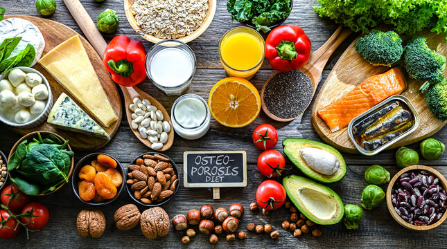 Food products recommended for osteoporosis and healthy bones