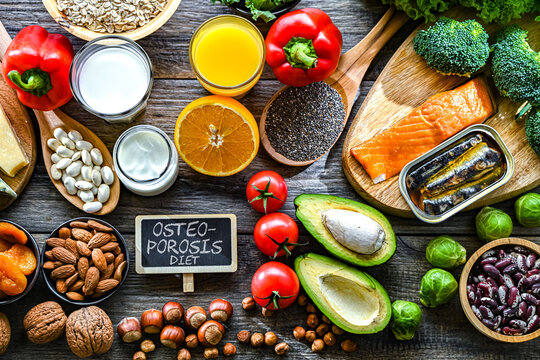 Food products recommended for osteoporosis and healthy bones