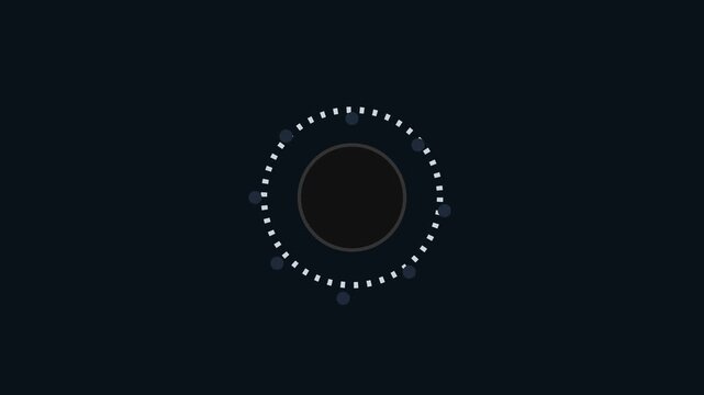 Minimalist loading spinner animation with rotating circular progress bar and ui 4k