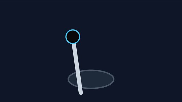 Minimalist pendulum swing animation: abstract motion for modern ui and technology backgrounds 4k
