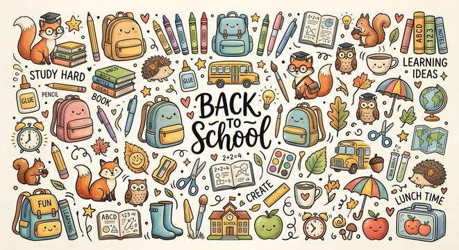 Cute Back to School doodle