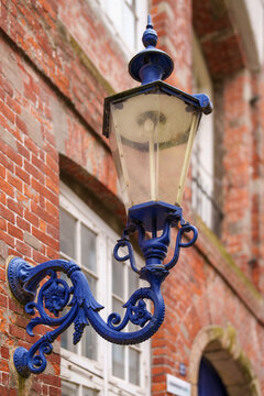 Historic lantern in downtown Hamburg.