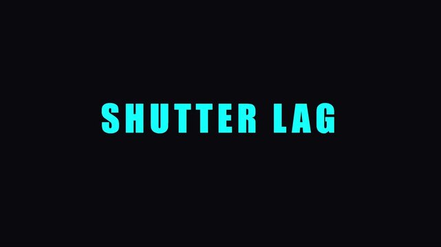 Shutter lag text animation with glitch effect and kinetic typography for digital media projects 4k