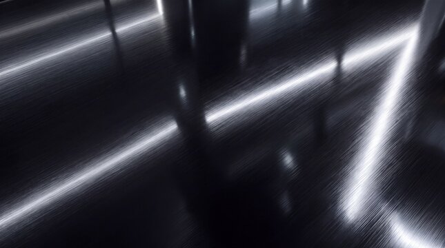 Brushed Metal Surface with Bright Light Reflection