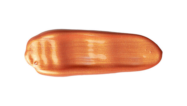 Bronze metallic paint cosmetic liquid swatch texture