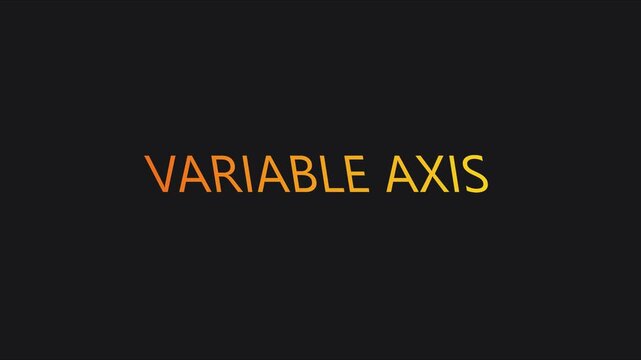 Variable axis typography animation: modern minimalist motion for tech and data visualization projects 4k
