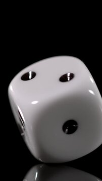 Slow motion dice roll showing detailed movement and cinematic action