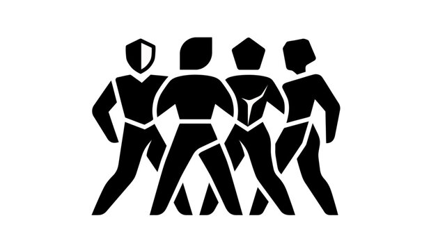 Diverse People Group and Social Inclusion Icon Collection Vector Set