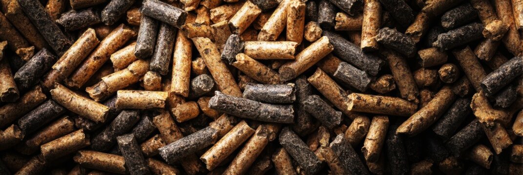 Aerial perspective of feed pellets