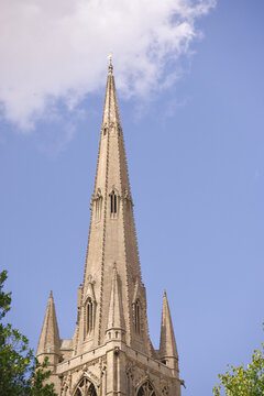 Church in the sunshine in the United Kingdom 