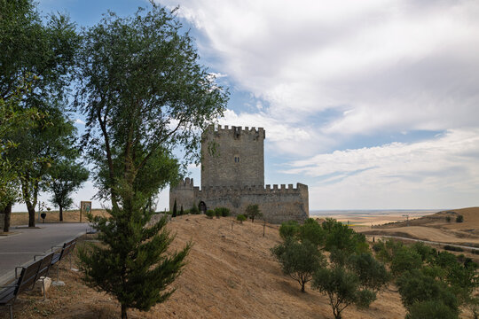 Tiedra castle of encuentro fortress on a hill