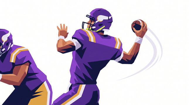 Quarterback throwing a football during a game in a team uniform  