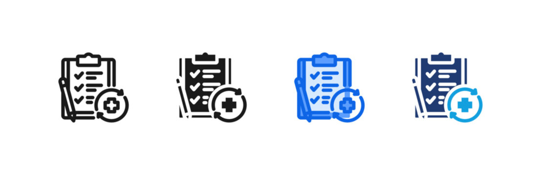 Emergency Preparedness icon multiple style collection. Vector illustration.